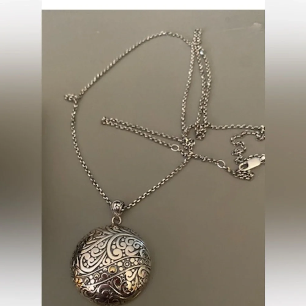 Devata Sterling silver & 18k Bali Pendant